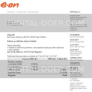 Czech Utility Bill Template PSD