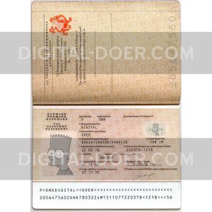 Denmark Passport Template PSD