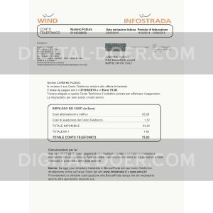 Italy Utility Bill (Wind) PSD Template