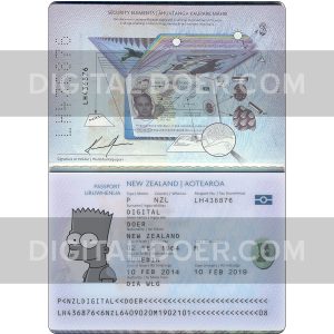 New Zealand Passport Template PSD