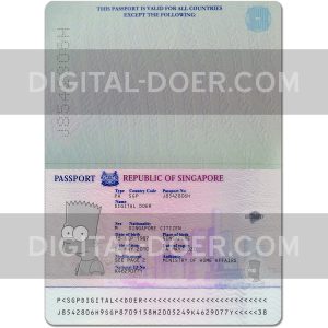 Singapore Passport Template PSD