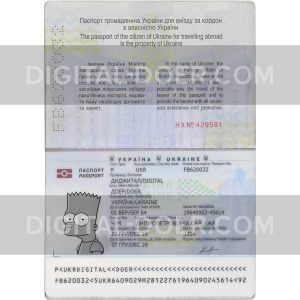 Ukraine Passport Template PSD
